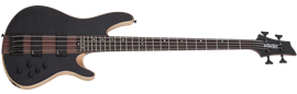Schecter DIAMOND SERIES  Charles Berthoud CB-4 See Thru Black Satin 4-String Electric Bass Guitar 2024